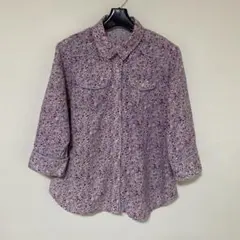 アズノウアズ リバティ ブラウス 春夏 紫 パープル 花柄 小花柄 DMW