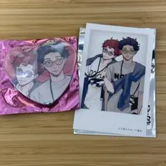 久喜わかめ 『SYURIAN』Qpa LANDフォトカード ハート型ホロ缶バッジ