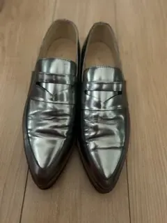 Fabio Rusconi シルバー ローファー