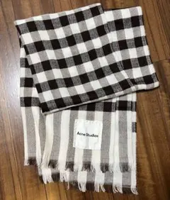 Acne Studios チェック柄　ストール　カシミヤ　麻　冷房対策のサムネイル