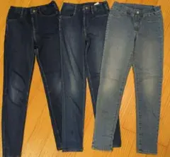 150cm デニムスキニーパンツ 3点セット