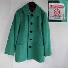 【希少】ハリスツイード　ロングコート　ミックスツイード　70s　モスグリーン 希少】ハリスツイードロングコートミックスツイード70sモスグリーン