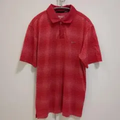 NIKEGOLF DRI-FIT レッドポロシャツ L