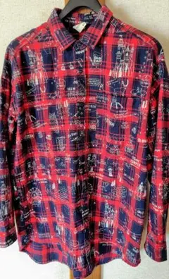 rivet&surge 総柄チェックネルシャツ 大きいサイズ