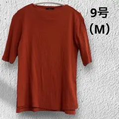 COMME CA ISM オレンジ色半袖トップス 綿100% M
