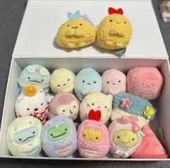 すみっコぐらし　てのり　ぬいぐるみ16個セット　干支　とかげ　コーン　ポスト