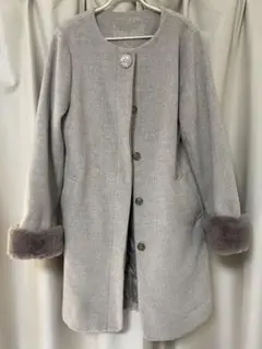 ★ MAJESTIC LEGON★ファー付きモカカラーロングコート