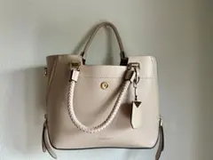 MICHAEL KORS ベージュ レザートートバッグ