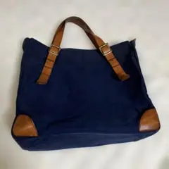 Dakota BLACK LABEL キャンバスレザー トートバッグ（ネイビー）
