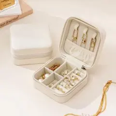 ジュエリーボックス アクセサリー ケース コンパクト 収納 リングケース 小物入