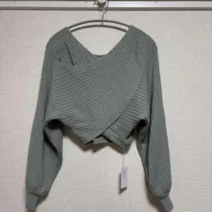 archives クロスオーバー ニット Mサイズ グリーン