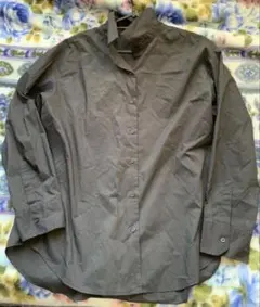 GU 長袖シャツ ブラウス Mサイズ ブラック BLACK 黒色