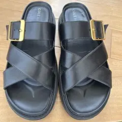 COLE HAAN ブラック ナンタケット クロスストラップサンダル サイズ7