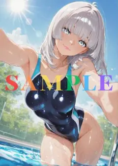 AIイラスト かわいい 美女 A4ポスター 高光沢 BEK0606