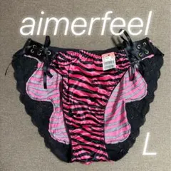 20.エメフィールaimerfeelショーツショッキングピンクブラックゼブラL