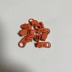 YKKファスナー　3号コイル　スライダー　オレンジ　10個