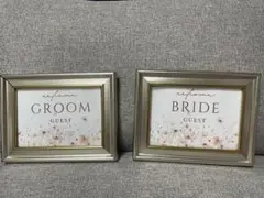 ウェディングサイン　結婚式　受け付け　受付　 新郎新婦　セット