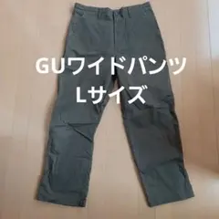 GU カーゴワイドパンツ オリーブ色　Lサイズ