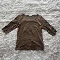 a.v.v レディース 七分袖Tシャツ XL ブラウン コットン 綿 イトキン