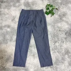 J.PRESS ジェイプレス（L）テーパードパンツ コットンリネン混 日本製
