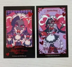 ハズビンホテル アニメイトカフェ ヴェルヴェット 箔押しカード 等身 SD 2点