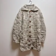 1点物✨ローゲージ ニット カーディガン 肉厚 ベージュ トップス