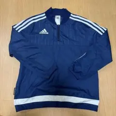 adidas ネイビー　ジップアップ　ピステ　140cm