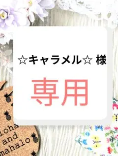 ☆キャラメル☆ 様　専用ページ