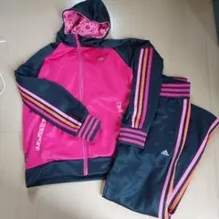adidas ジャージ上下セット 160(J) ピンク/ブラック