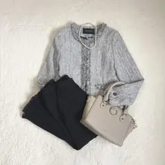 セレモニーコーデ ツイードジャケット 入学式 卒業式 ママコーデ セット売り