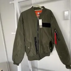 【新品未使用タグ付き】MA-1 アウター　ダウン　カーキ×オレンジ　レディース