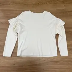 OPAQUE.CLIP フリルデザイン長袖ニット