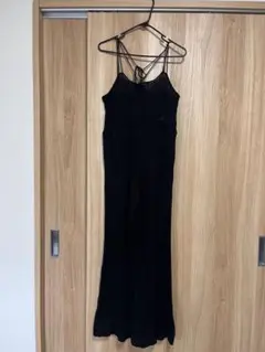 JEANASIS スカシアミキャミサロペット　黒