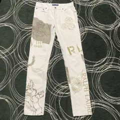 Ralph Lauren design print white denim
