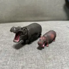 アニア　カバ親子　動物フィギュア