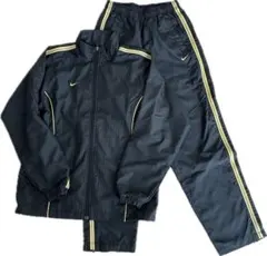 レア　ナイキ ジャージ セットアップ 上下 トラックジャケット 刺繍ロゴ 黒金