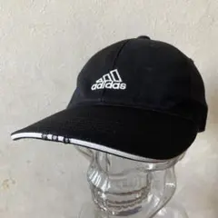 adidas★ポリエステルブラック キャップ★サイズ57〜60