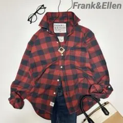 チェック柄 長袖 シャツ XXS レディース 黒×赤