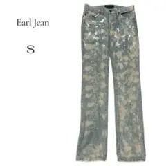 【アールジーン】Earl Jean ストレートデニム ペイントデニムパンツ Sのサムネイル