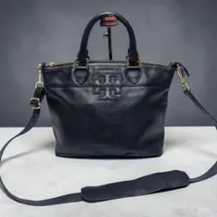 超美品✨TORY BURCH 2way ショルダーバッグ　トートバッグ　ロゴ型押