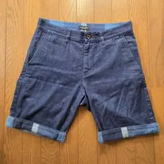 ブラックレーベル クレストブリッジ デニム ハーフパンツ ネイビー チェックのサムネイル