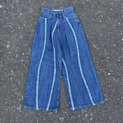 niko and... NKJ 2024AW FRINGE WIDE DENIM