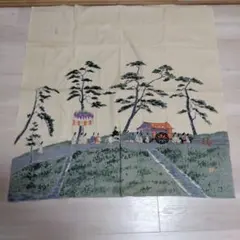 あおい染め風景画風呂敷