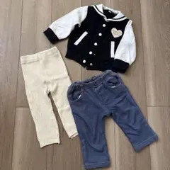 女児80㎝ トレーナー　ズボン　レギンス　3枚セット
