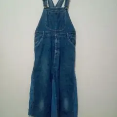 古着リメイクデニム　歩きやすいサロペットスカート