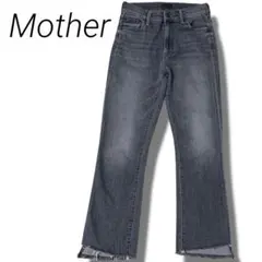 Mother マザー インサイダークロップステップフライデニム グレー　美脚