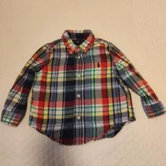 ラルフローレン　チェックシャツ　90