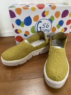 gomugomuイエロー 編み込み厚底スリッポン S 新品未使用　　最終