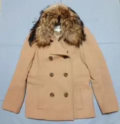 BEAUTY&YOUTH ファー付 ピーコートベージュ ユナイテッドアローズ