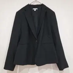 H&M　エイチアンドエム　テーラードジャケット　42　ブラック　大きいサイズ